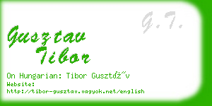 gusztav tibor business card